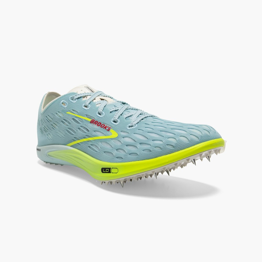 Chaussure Running Brooks Wire V8 Long Distance Track Spikes Bleu Rouge Femme | YGK-0016127